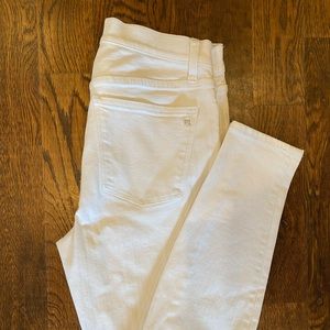 Madewell High Rise White Skinny Jeans